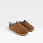Women's Suede Mule Slippers with Faux Fur Lining — view 4