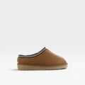 Women's Suede Mule Slippers with Faux Fur Lining