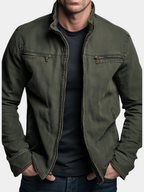 Men's cotton-blend jacket with multiple pockets
