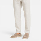 Men's linen-look long-sleeve shirt and trousers co-ord set