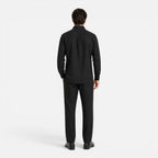 Men's linen-look long-sleeve shirt and trousers co-ord set