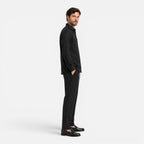 Men's linen-look long-sleeve shirt and trousers co-ord set