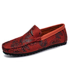 Men's Floral Leather Loafers – Konrad