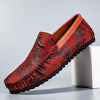 Men's Floral Leather Loafers – Konrad