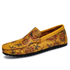 Men's Floral Leather Loafers – Konrad