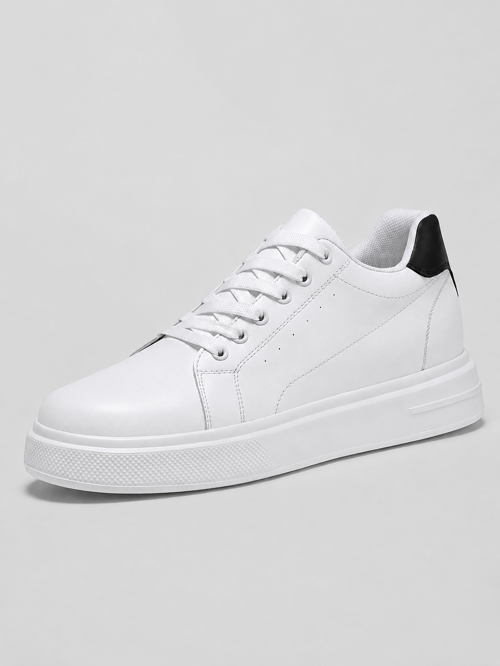 Men's low-top split leather lace-up trainers
