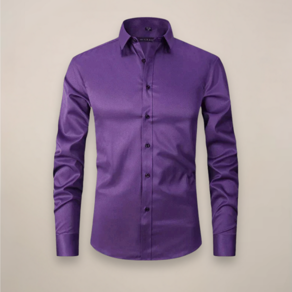 Men's wrinkle-resistant point collar formal shirt