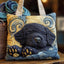 Midnight Black Labrador Dream Tote Bag