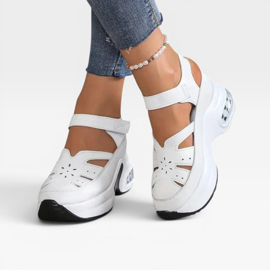 Women's Padded Platform Sandals with Cut-Out Design — view 2