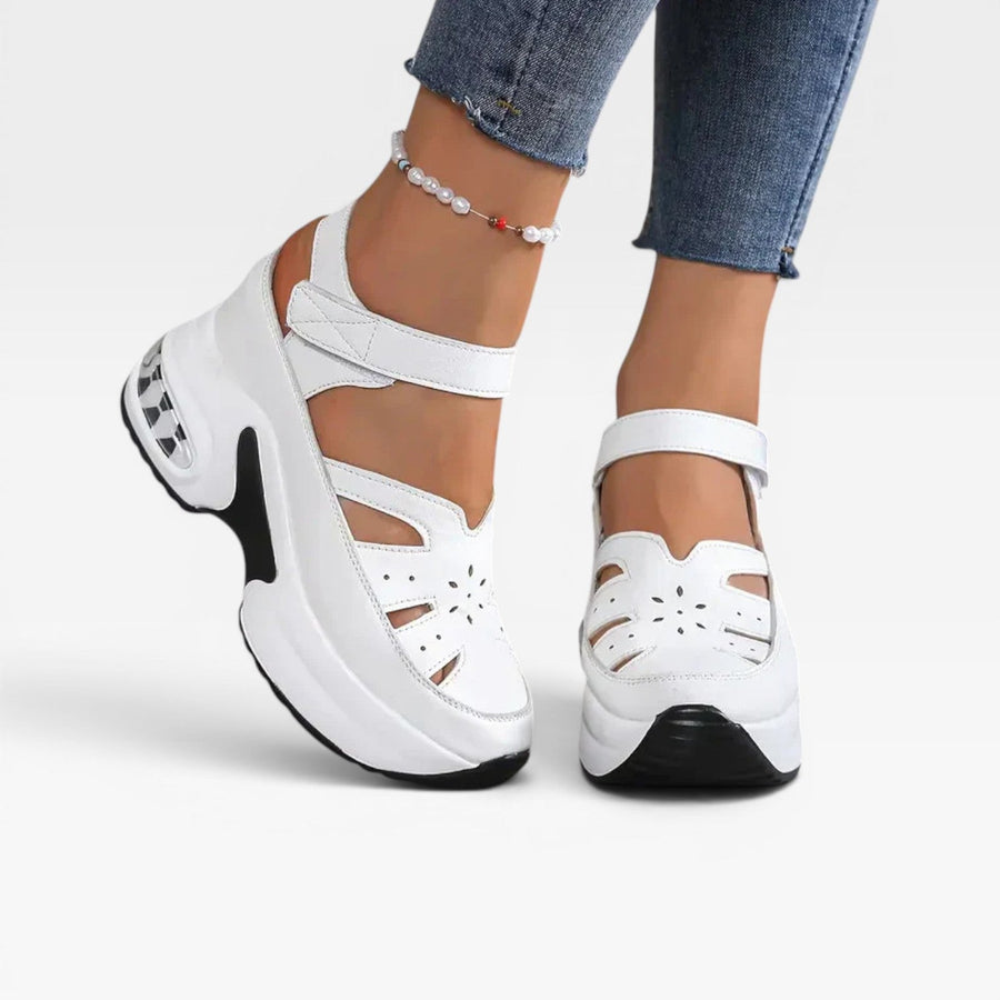 Women's Padded Platform Sandals with Cut-Out Design — view 3