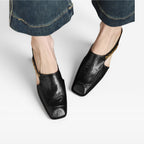 Women's Square Toe Leather Mules — view 17