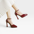 Women's Patent Leather Heels with Ankle Strap — view 3