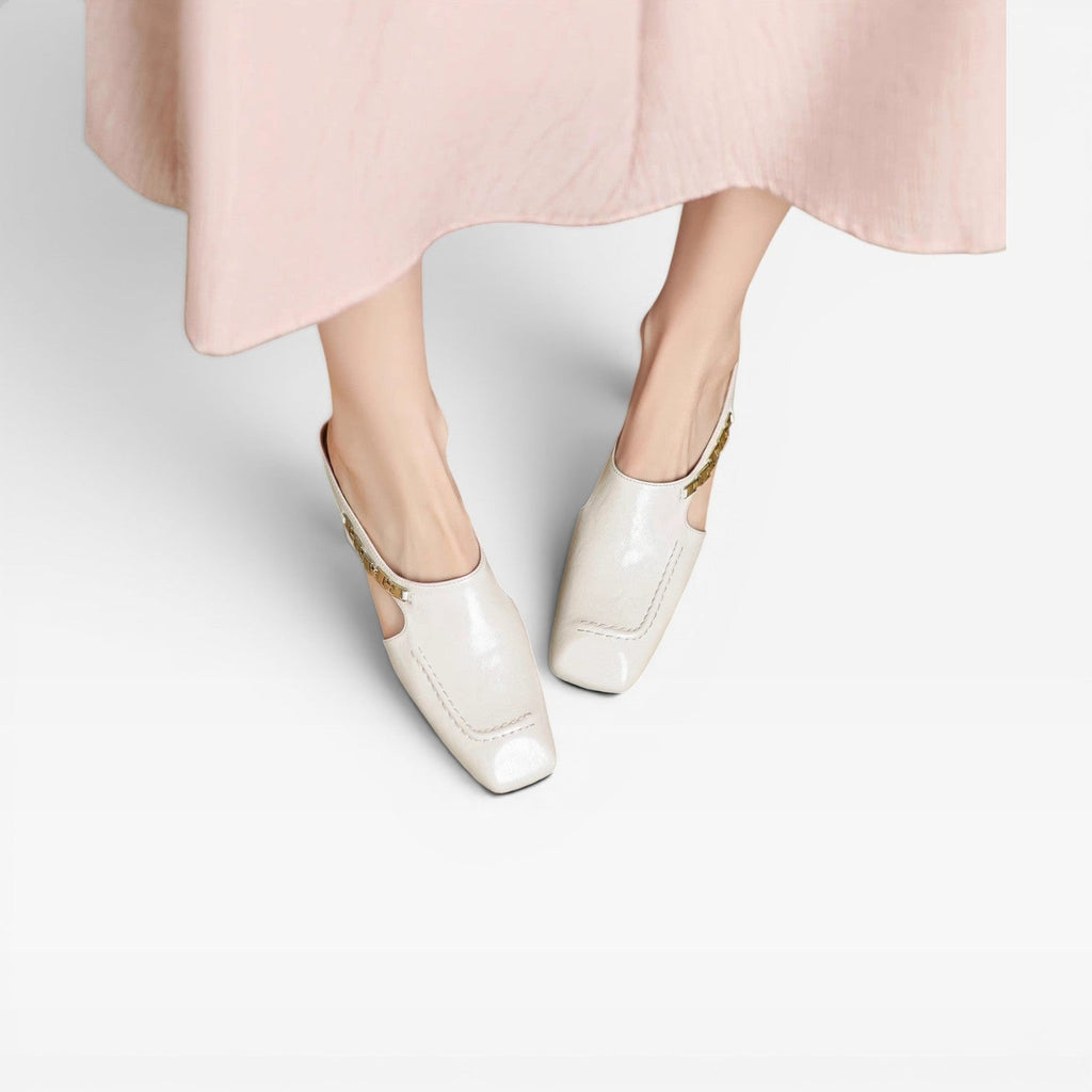 Women's Square Toe Leather Mules — view 4