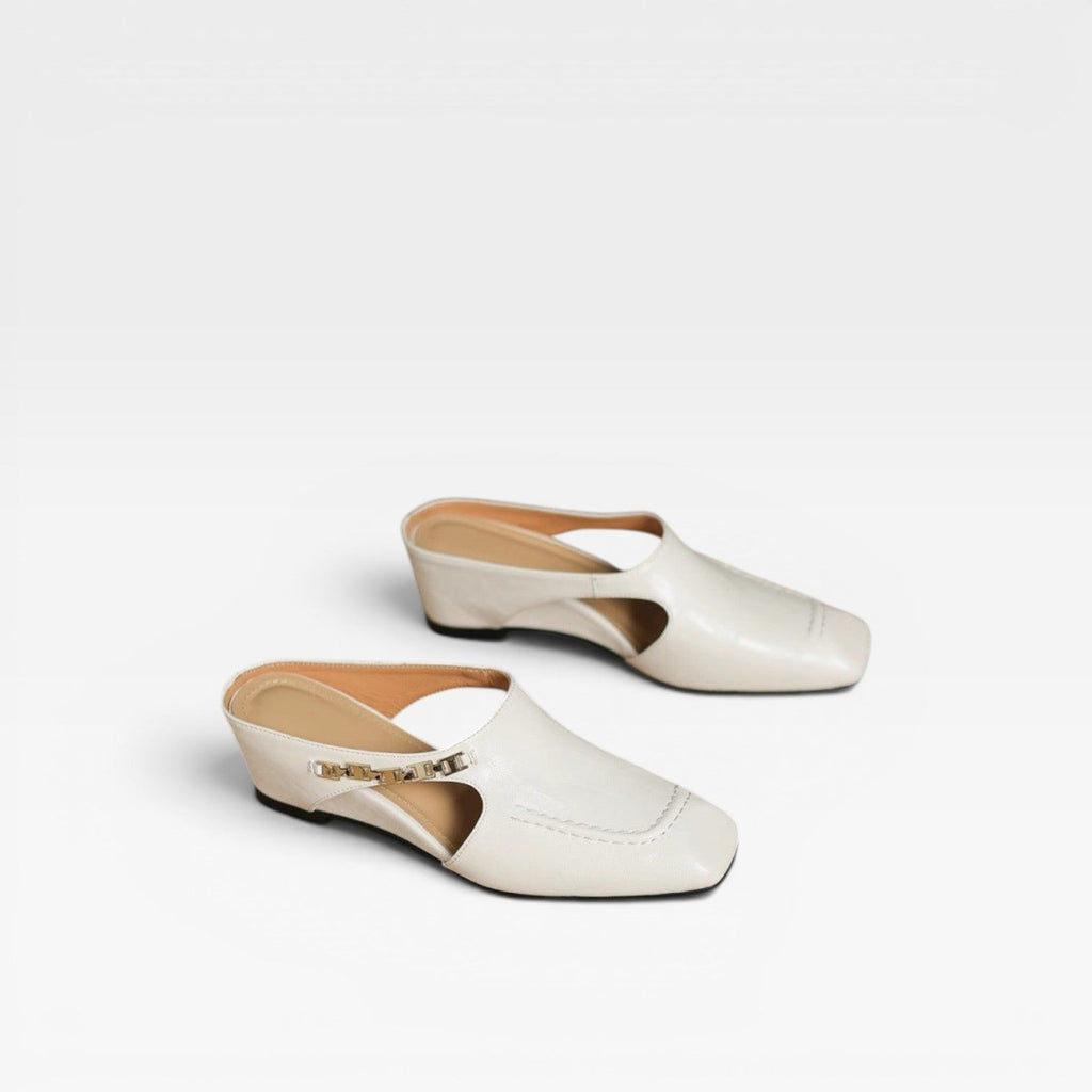 Women's Square Toe Leather Mules — view 10