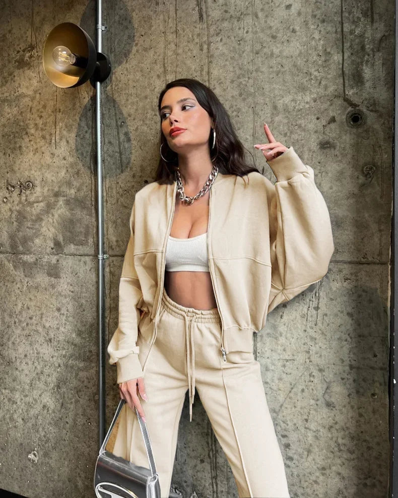 Women's Oversized Fleece-Touch Tracksuit | Appledore