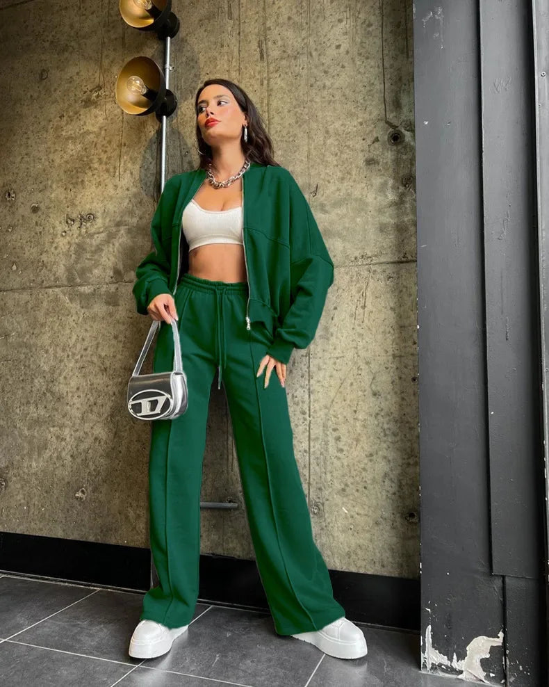 Women's Oversized Fleece-Touch Tracksuit | Appledore