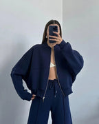 Damski oversize'owy dres z miękkim polarem | Appledore
