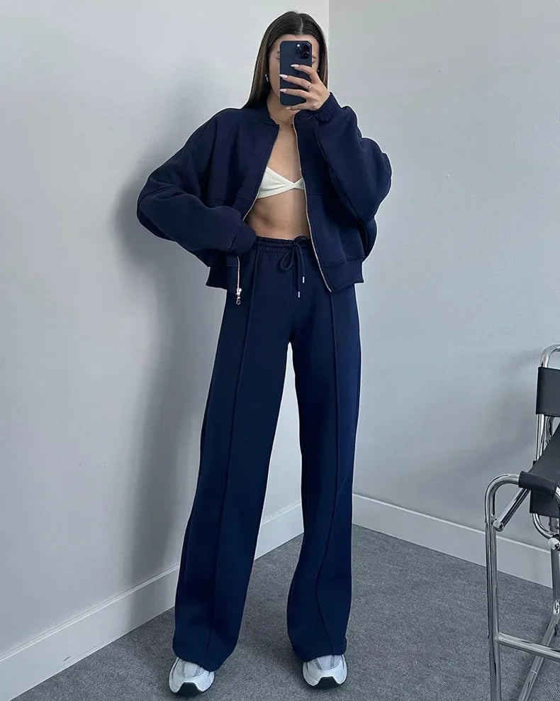 Women's Oversized Fleece-Touch Tracksuit | Appledore