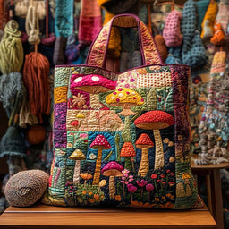 Rainbow Grove Mushrooms Tote Bag