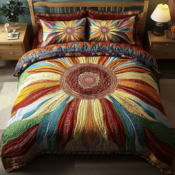 Rainbow Sunburst 3-Piece Bedding Set