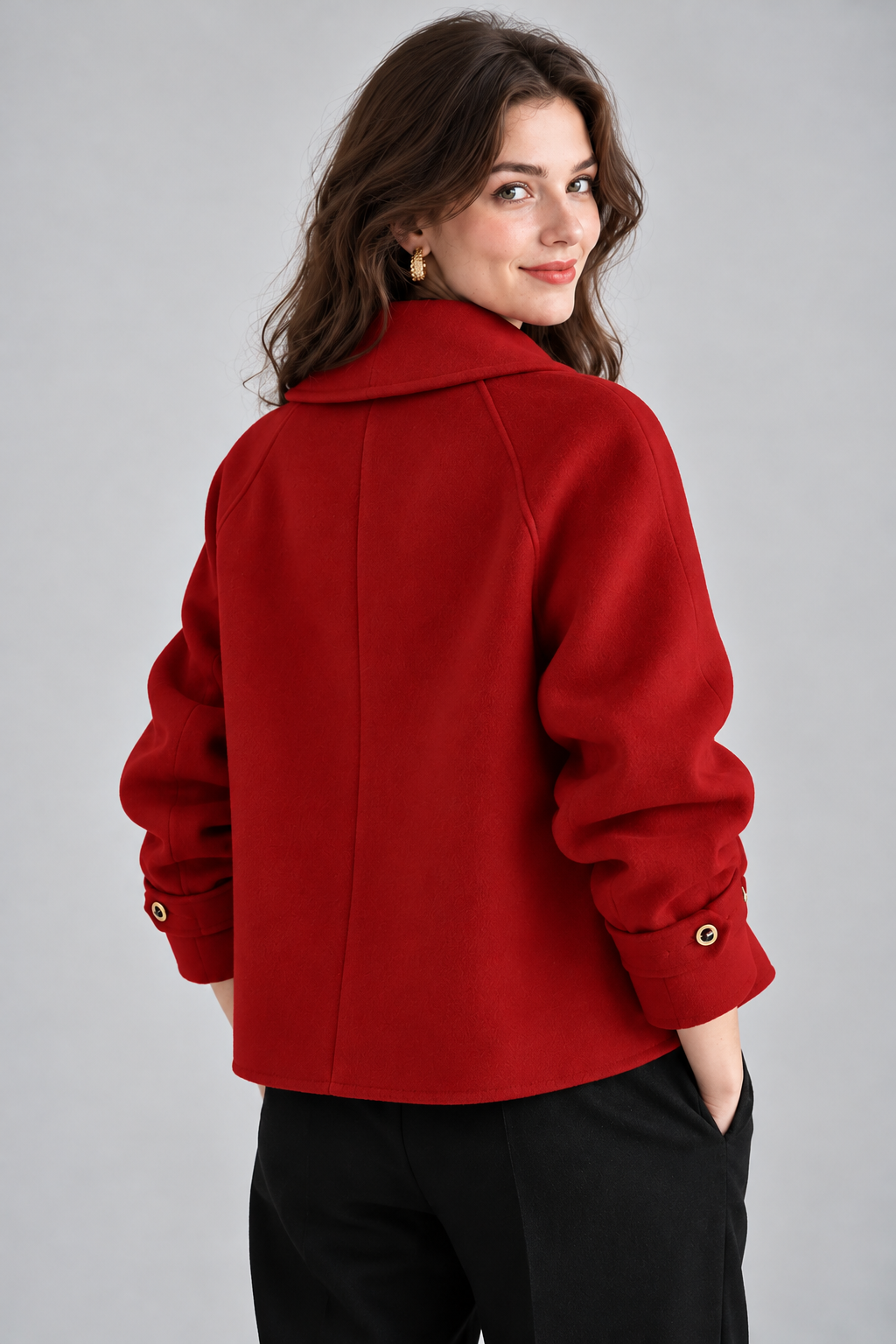 Blazer en tweed pour femme avec boutons effet perle | Hartland