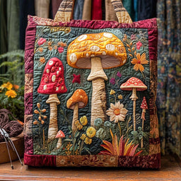 Ruby Stem Mushroom Garden Tote Bag