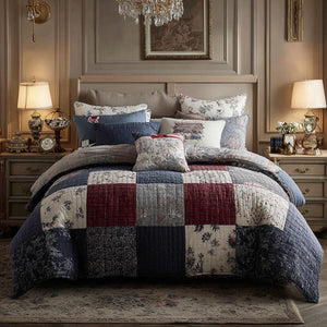 Rustic Patchwork 3-Piece Bedding Set