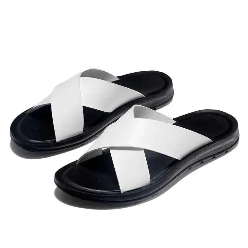Men's Relaxed-Fit Leather Sandals – Hyeres