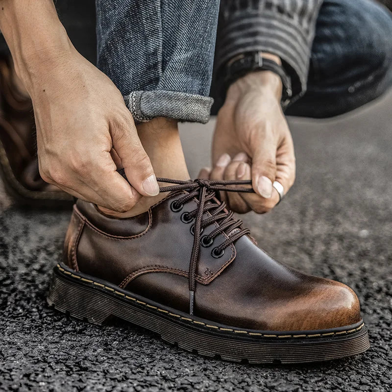 Men's Leather Oxford Boots – Laurence