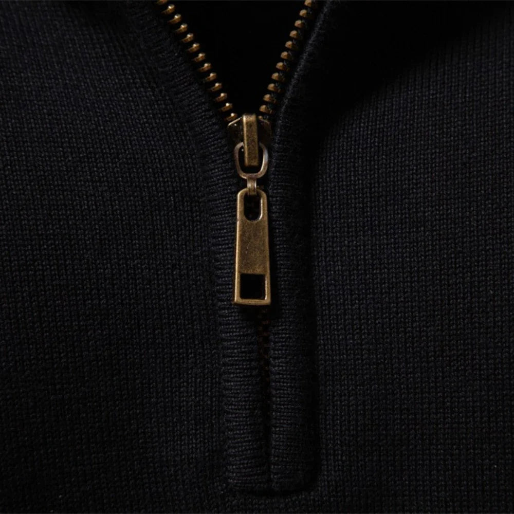 Men's Striped Quarter-Zip Jumper | Durham