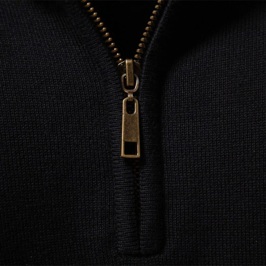 Men's Striped Quarter-Zip Jumper | Durham