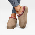 Women's Embroidered Fleece-Lined Platform Mules — view 4