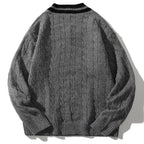 Men's Oversized V-Neck Jumper | Fisherman Knit