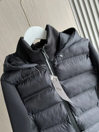 Women's lightweight hooded zip-up puffer jacket