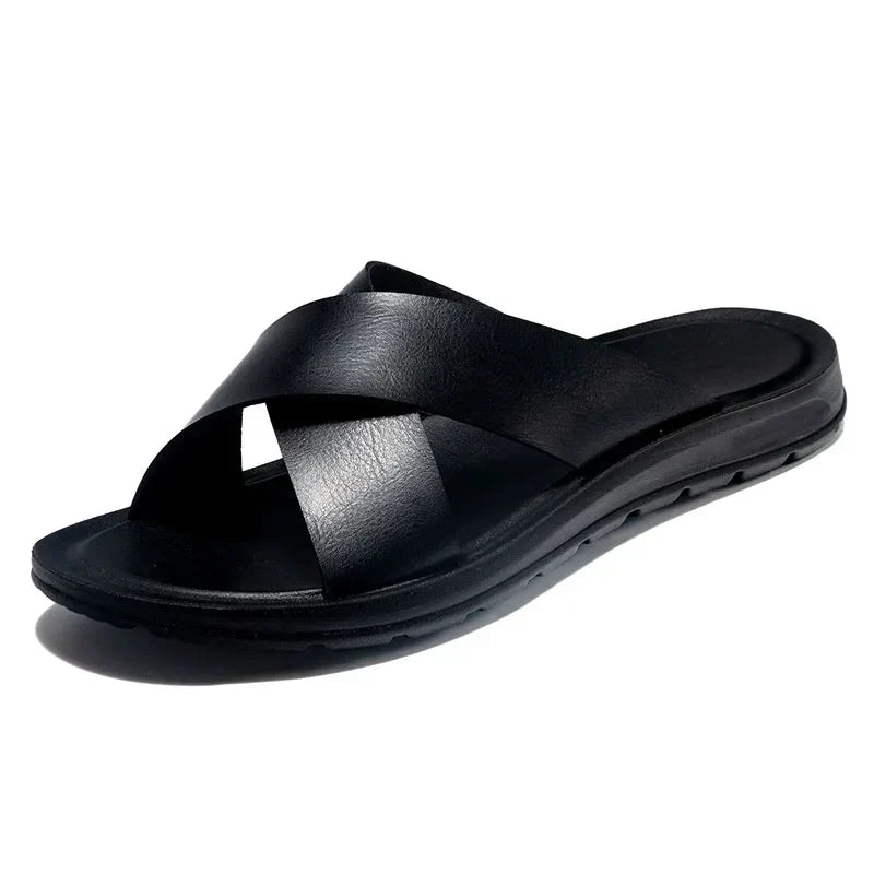 Men's Relaxed-Fit Leather Sandals – Hyeres