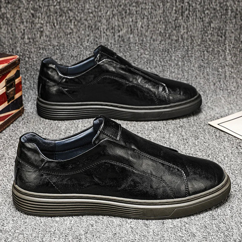 Men's Classic Leather Slip-On Shoes – Ventotene