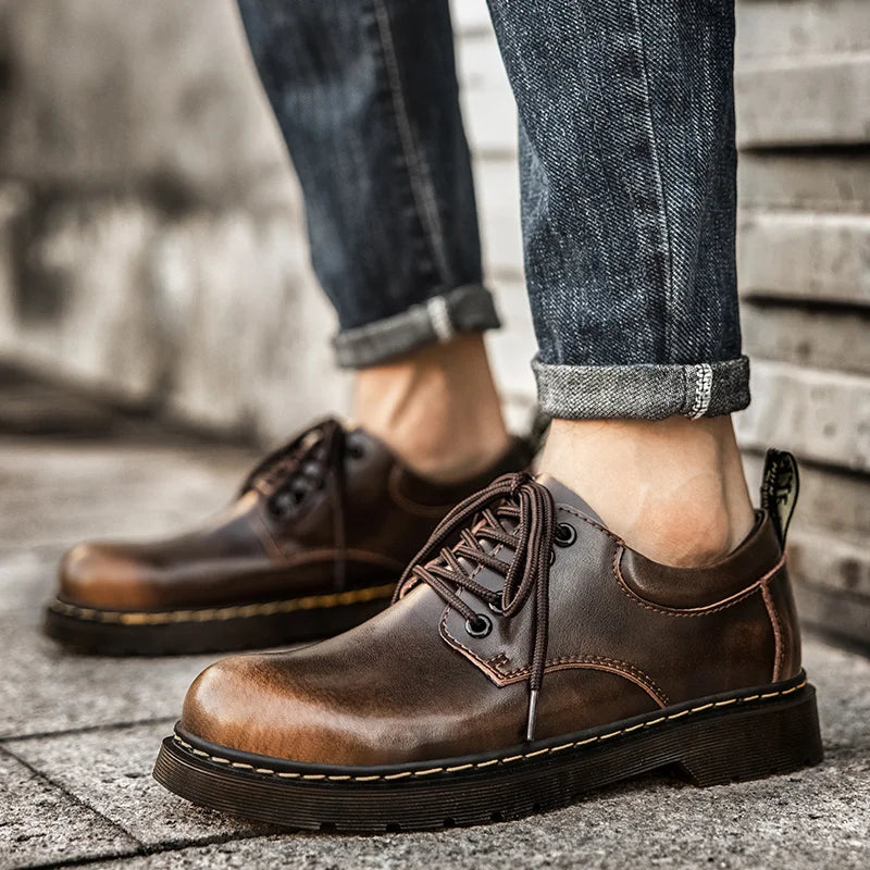 Men's Leather Oxford Boots – Laurence