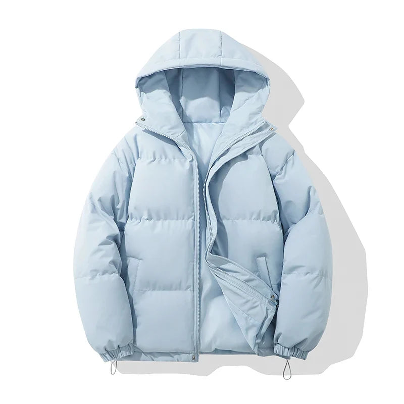 Unisex hooded cotton-blend puffer jacket