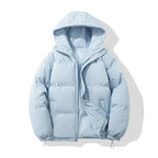 Unisex hooded cotton-blend puffer jacket