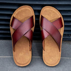 Men's Relaxed-Fit Leather Sandals – Hyeres