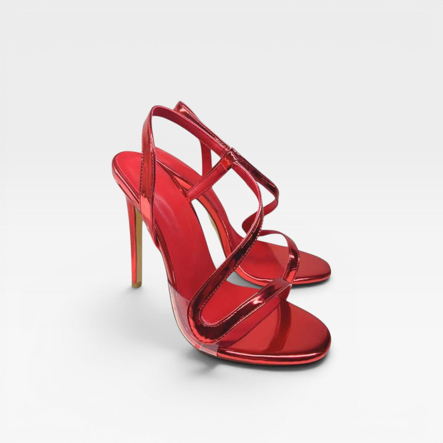 Women's Metallic Strappy Stiletto Sandals — view 5