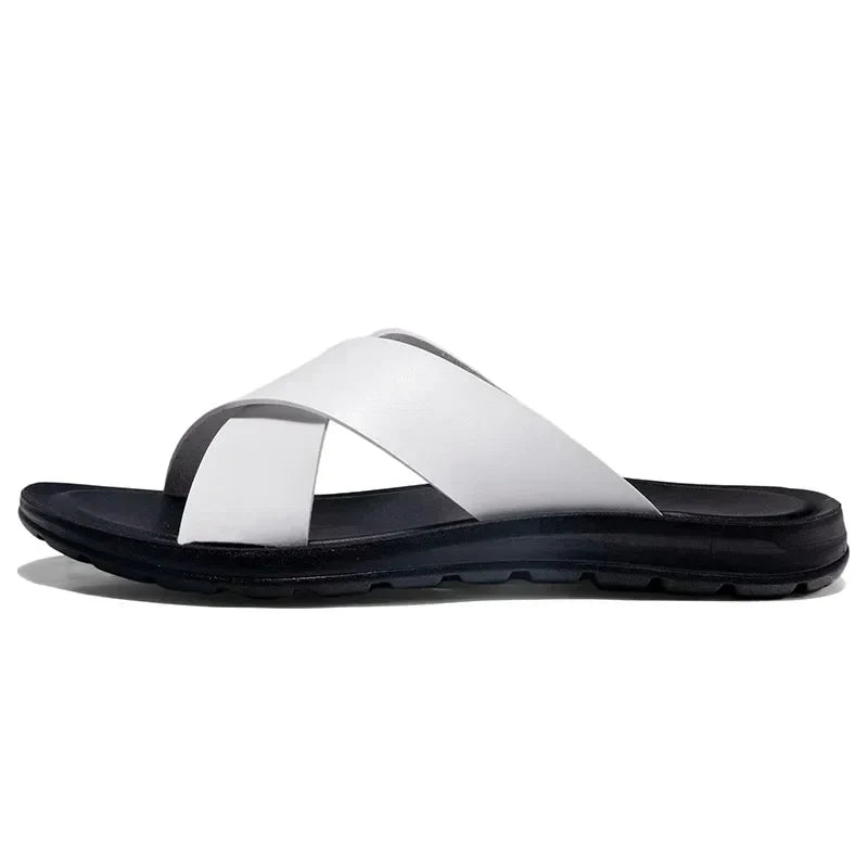 Men's Relaxed-Fit Leather Sandals – Hyeres