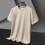 Men's waffle-knit relaxed fit crew neck T-shirt