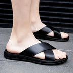 Men's Relaxed-Fit Leather Sandals – Hyeres