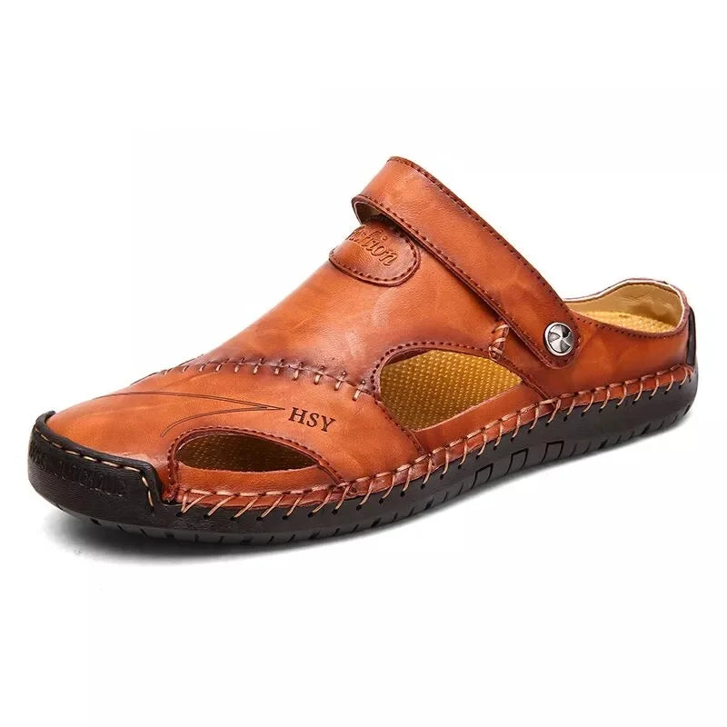 Men's Classic Leather Sandals – Mijas