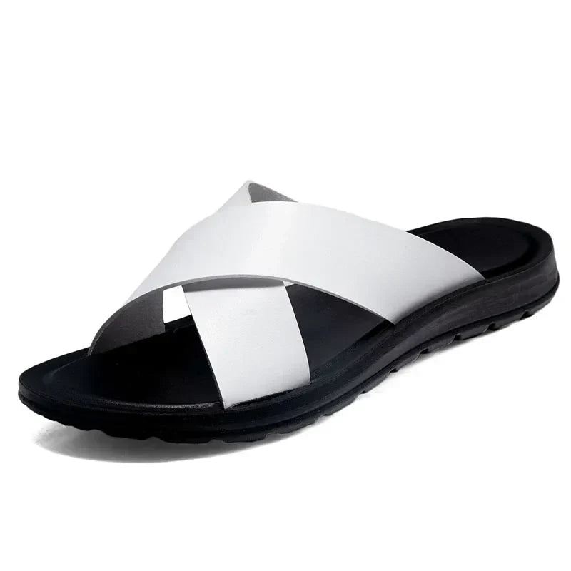 Men's Relaxed-Fit Leather Sandals – Hyeres