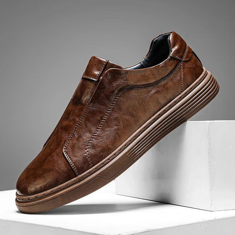Men's Classic Leather Slip-On Shoes – Ventotene