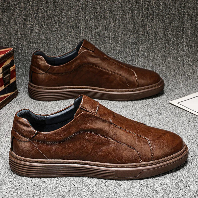 Men's Classic Leather Slip-On Shoes – Ventotene