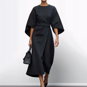 Sandra | SATIN FEEL BATWING SLEEVE MAXI DRESS