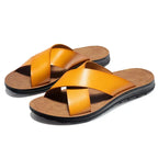 Men's Relaxed-Fit Leather Sandals – Hyeres